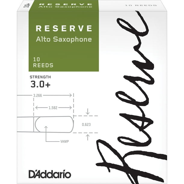 5-pack DAddario Reserve Tenor Saxophone Reeds Strength 3.0